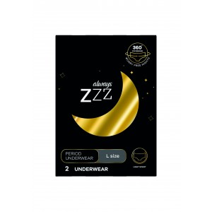 Always ZZZ Disposable Period Underwear Light Scent, Size L / XL, 3  Count(24boxes